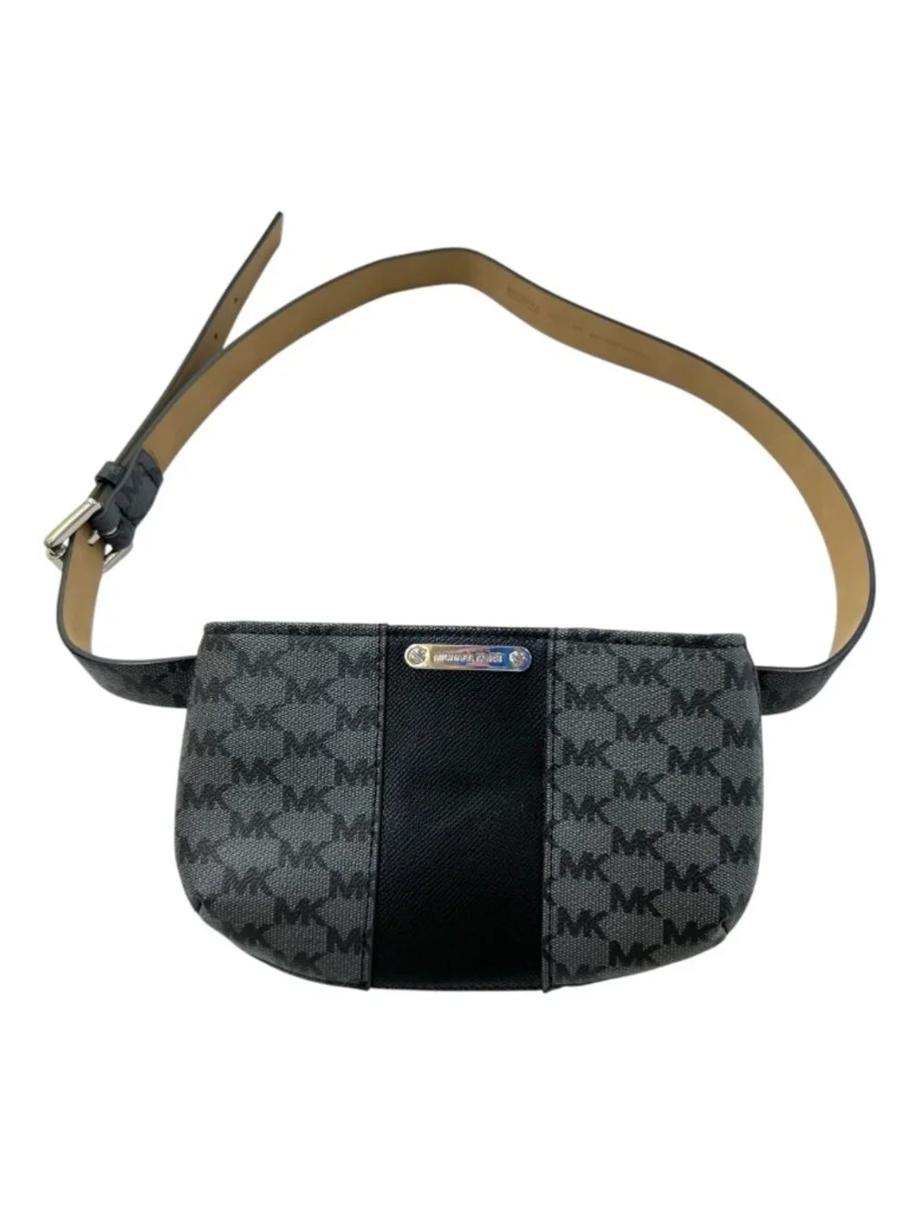 Michael Kors NWOT Monogrammed Adjustable Belt Bag Back Grey Size L/XL
